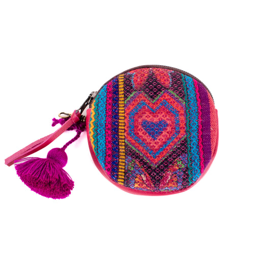♡ CIRCLE COIN PURSE ♡ - VINTAGE CORTE - RASPBERRY - NO. 19468