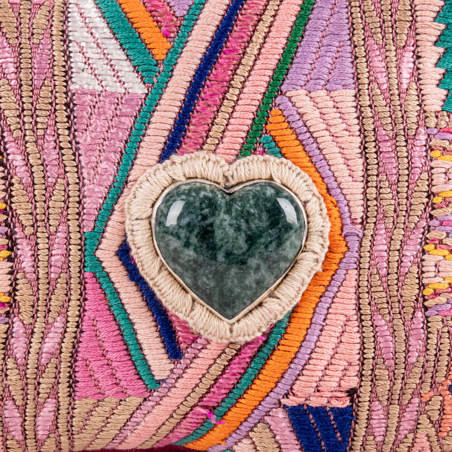 ♡ WANDER CROSSBODY BAG + STRAP SET - HEART JADE ♡ - OOAK HUIPIL - JAZZY - NO. 19481