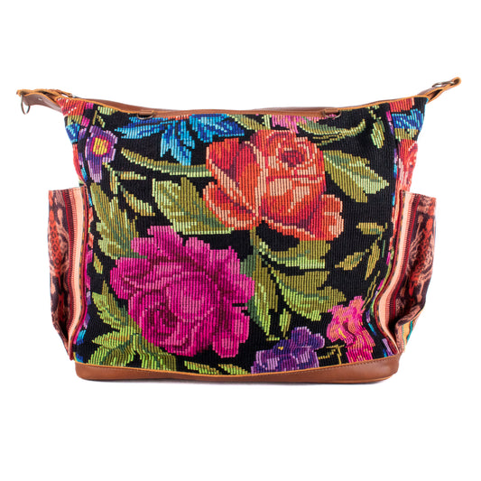 BEATRIZ CDB + DIAMANTE STRAP - OOAK HUIPIL - CAFE - NO. 19567