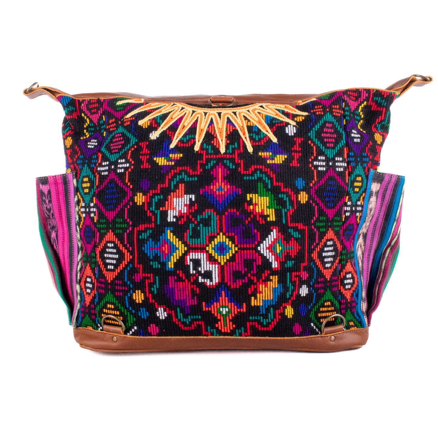 BEATRIZ CDB + DIAMANTE STRAP - OOAK HUIPIL - CAFE - NO. 19569