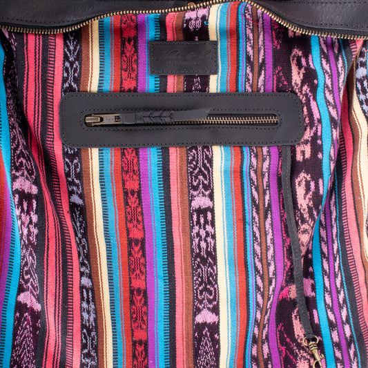 BEATRIZ CDB + DIAMANTE STRAP - OOAK HUIPIL - BLACK - NO. 19570