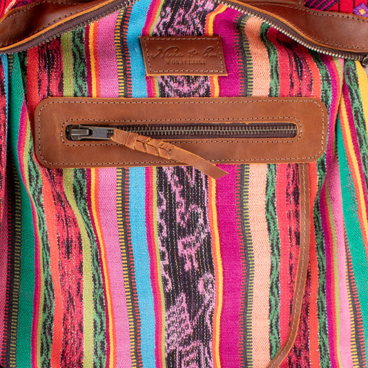 BEATRIZ MCDB + DIAMANTE STRAP - OOAK HUIPIL - CAFE - 19589