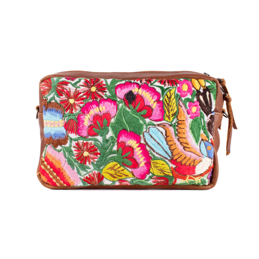 WANDER CROSSBODY SET - OOAK HUIPIL - CAFE - NO. 19616