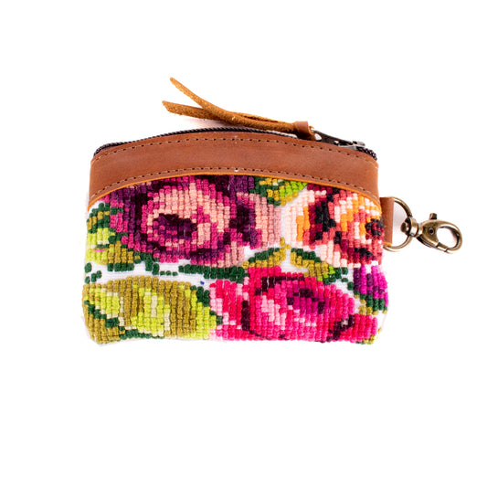 COIN PURSE - OOAK HUIPIL - CAFE - NO. 19634