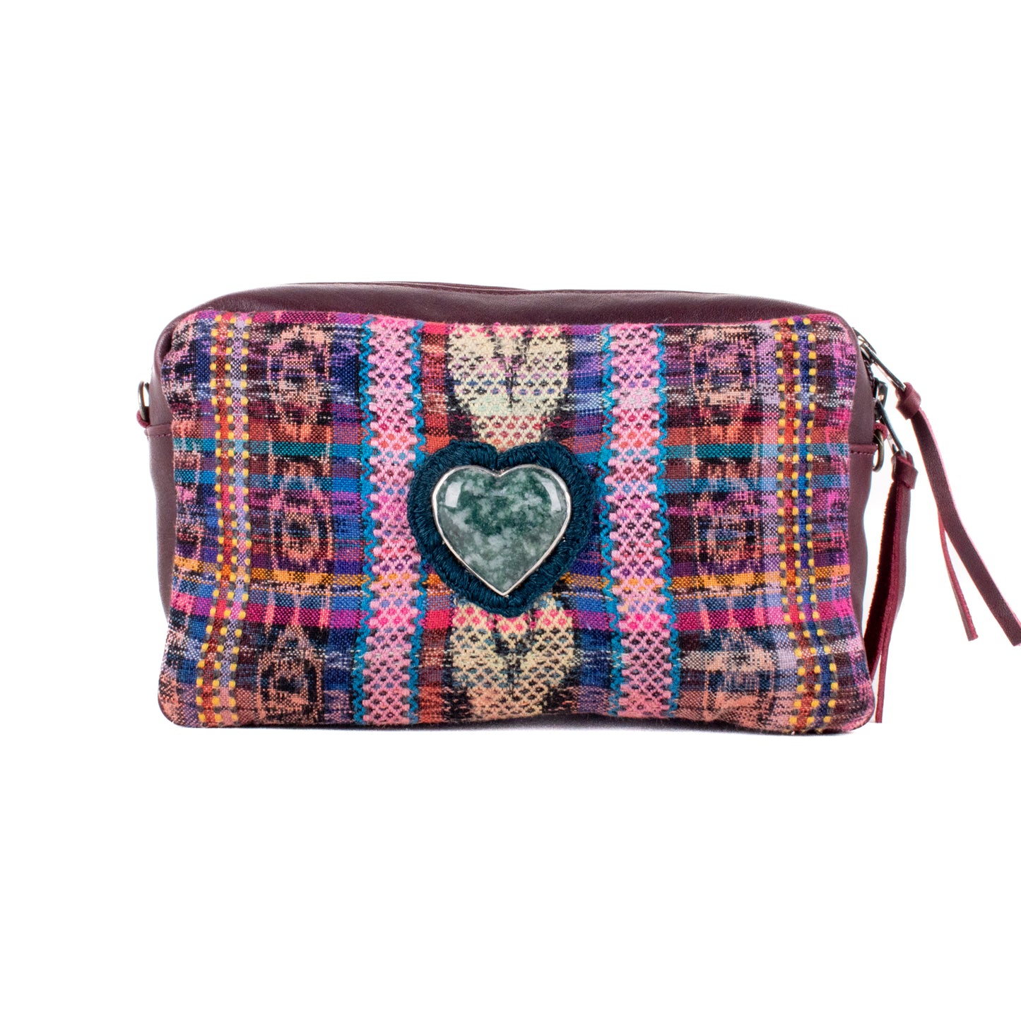 ♡ WANDER CROSSBODY BAG + STRAP SET - HEART JADE ♡ - CORTE - VINO TINTO - NO. 19675
