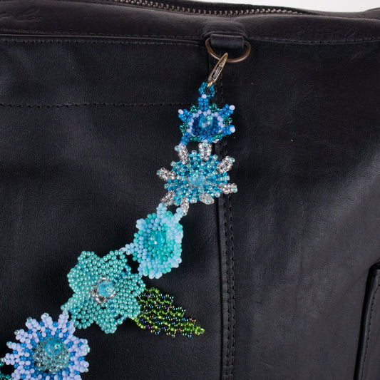 BEADED FLORAL BAG NECKLACE - NO. 19777