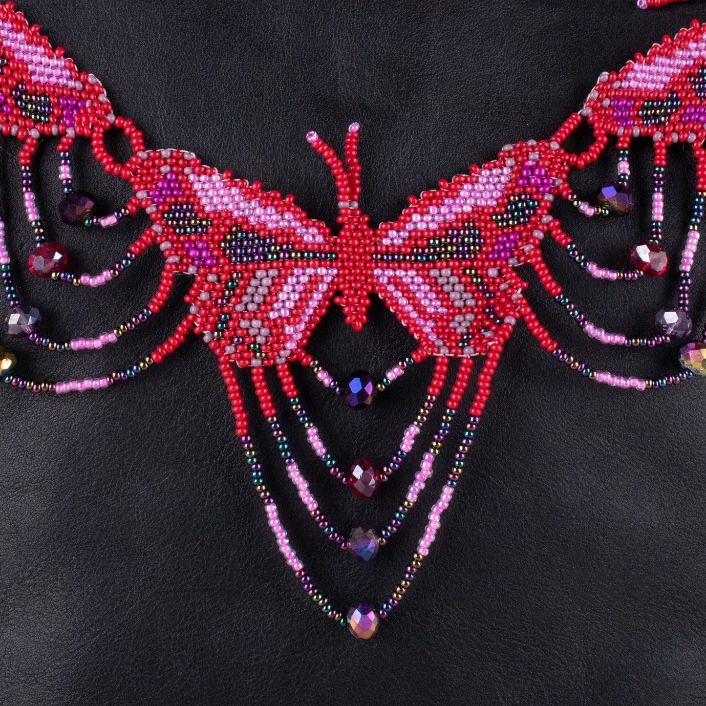 BEADED BUTTERFLY BAG NECKLACE - NO. 19781