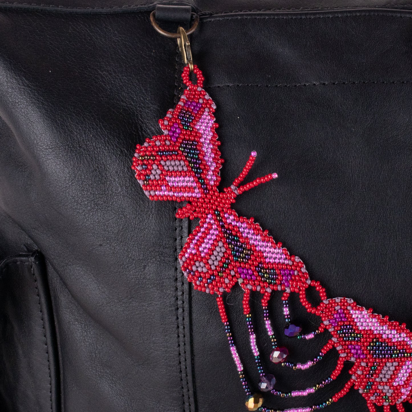 BEADED BUTTERFLY BAG NECKLACE - NO. 19781