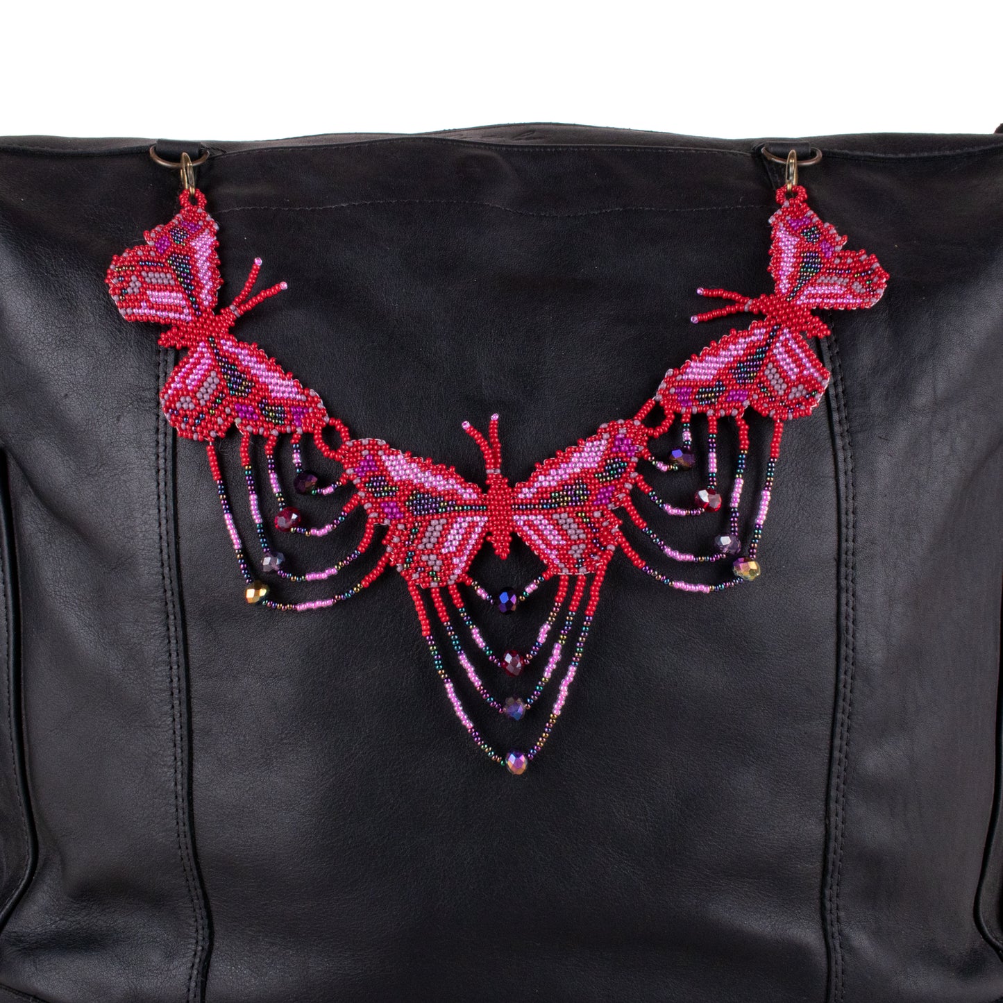 BEADED BUTTERFLY BAG NECKLACE - NO. 19781
