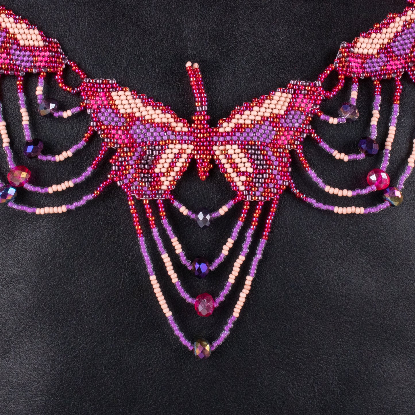 BEADED BUTTERFLY BAG NECKLACE - NO. 19782