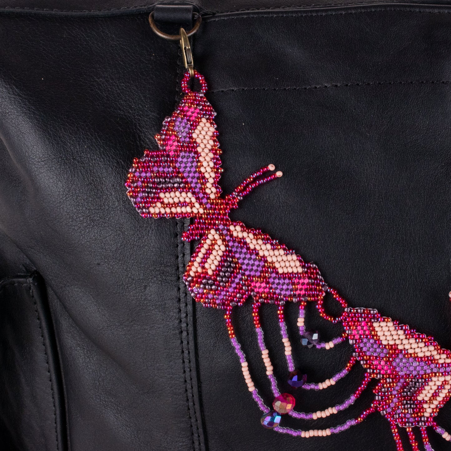 BEADED BUTTERFLY BAG NECKLACE - NO. 19782