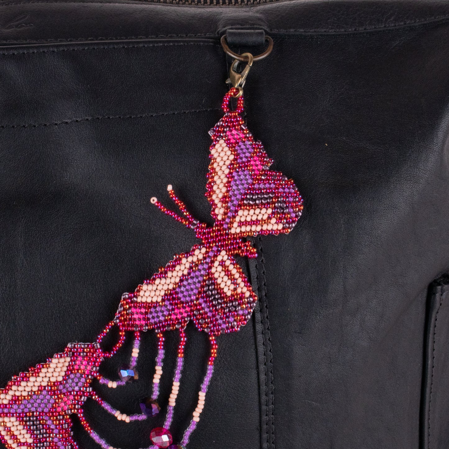 BEADED BUTTERFLY BAG NECKLACE - NO. 19782