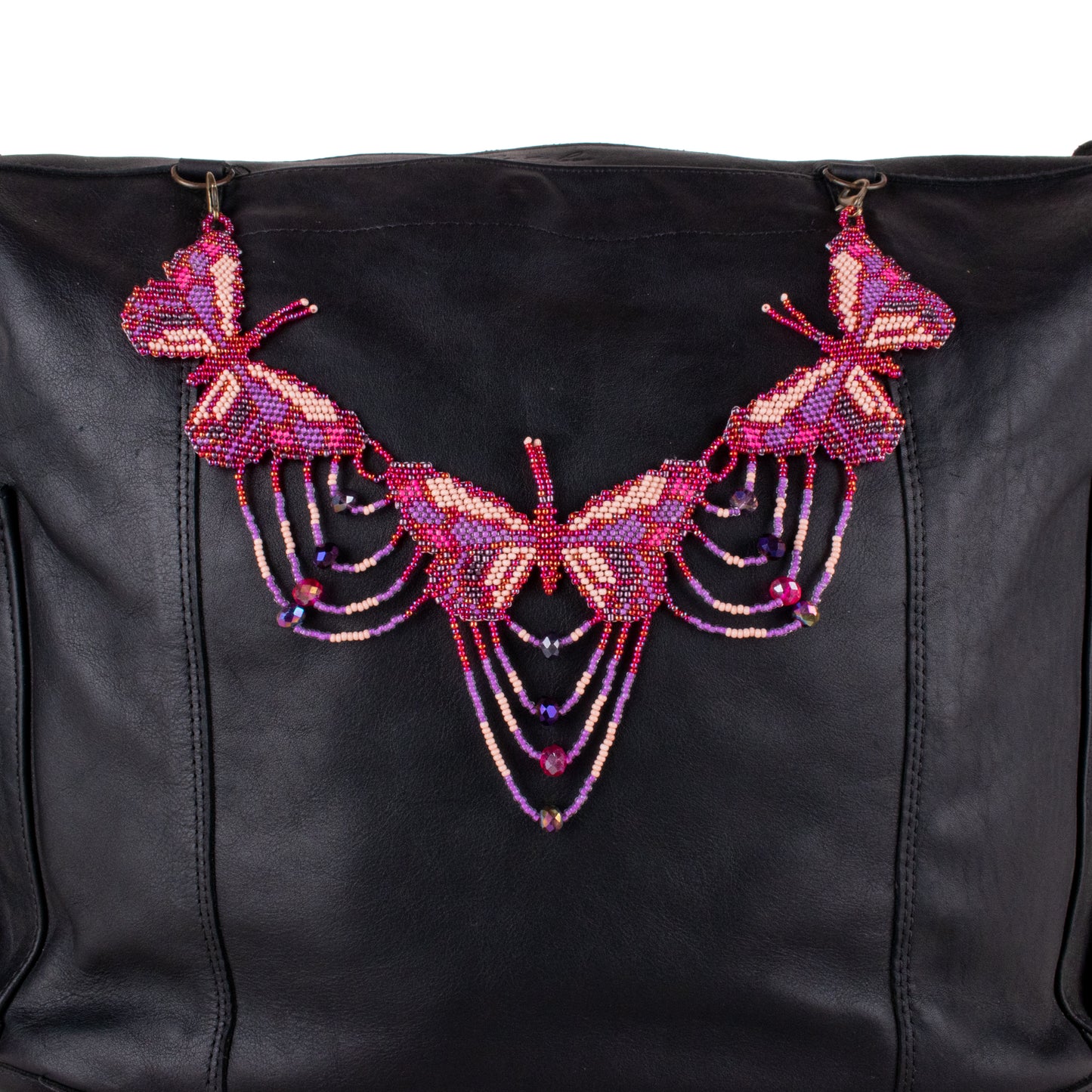 BEADED BUTTERFLY BAG NECKLACE - NO. 19782