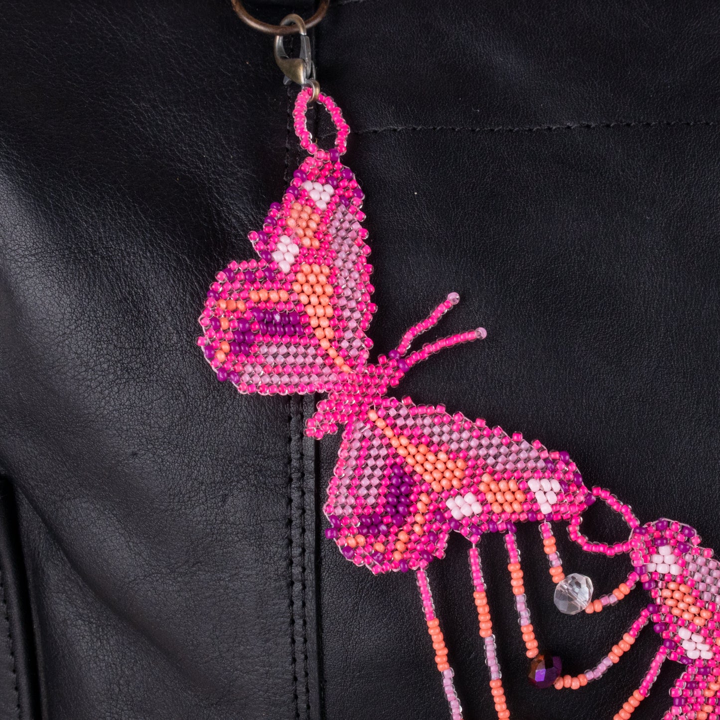 BEADED BUTTERFLY BAG NECKLACE - NO. 19784