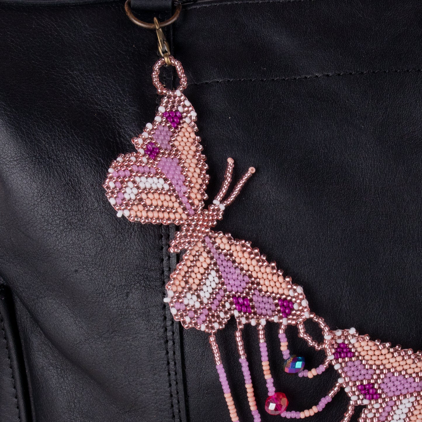 BEADED BUTTERFLY BAG NECKLACE - NO. 19785