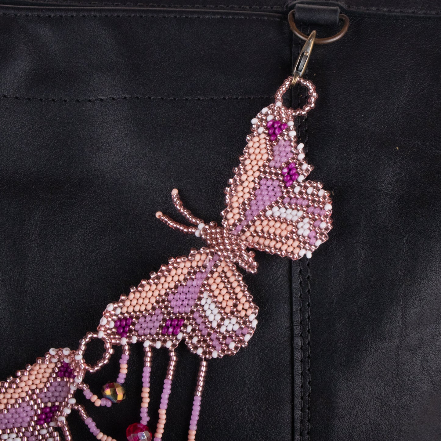 BEADED BUTTERFLY BAG NECKLACE - NO. 19785