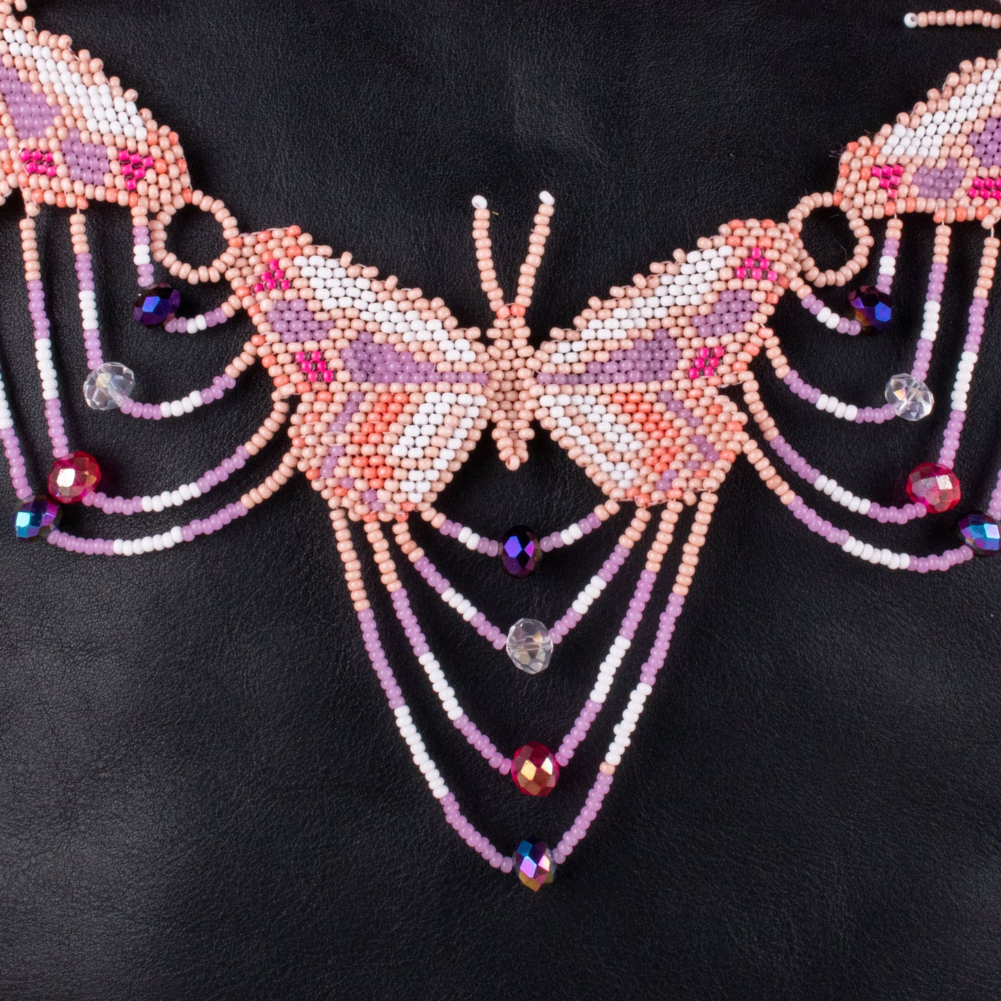 BEADED BUTTERFLY BAG NECKLACE - NO. 19786