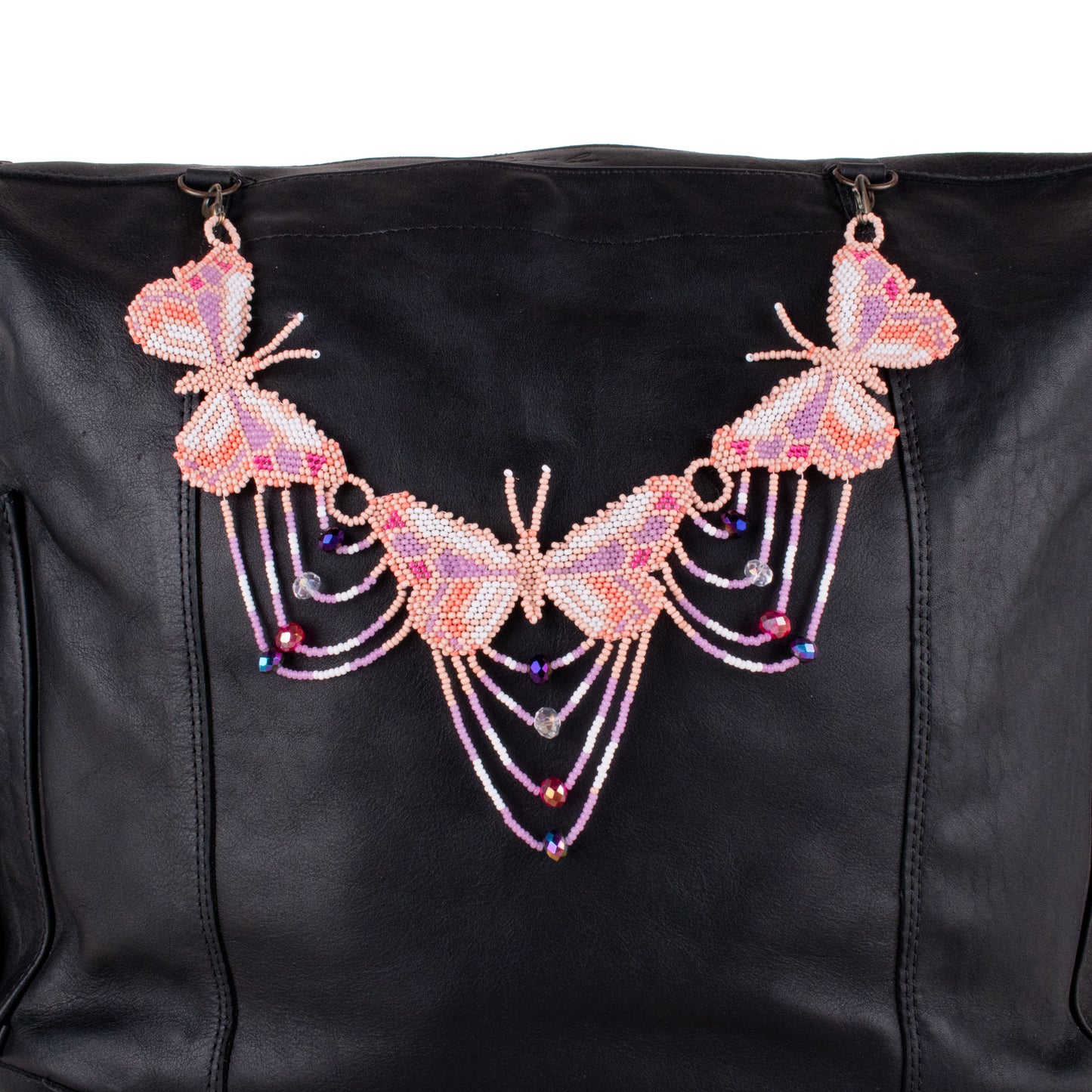BEADED BUTTERFLY BAG NECKLACE - NO. 19786