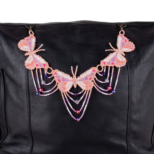 BEADED BUTTERFLY BAG NECKLACE - NO. 19786