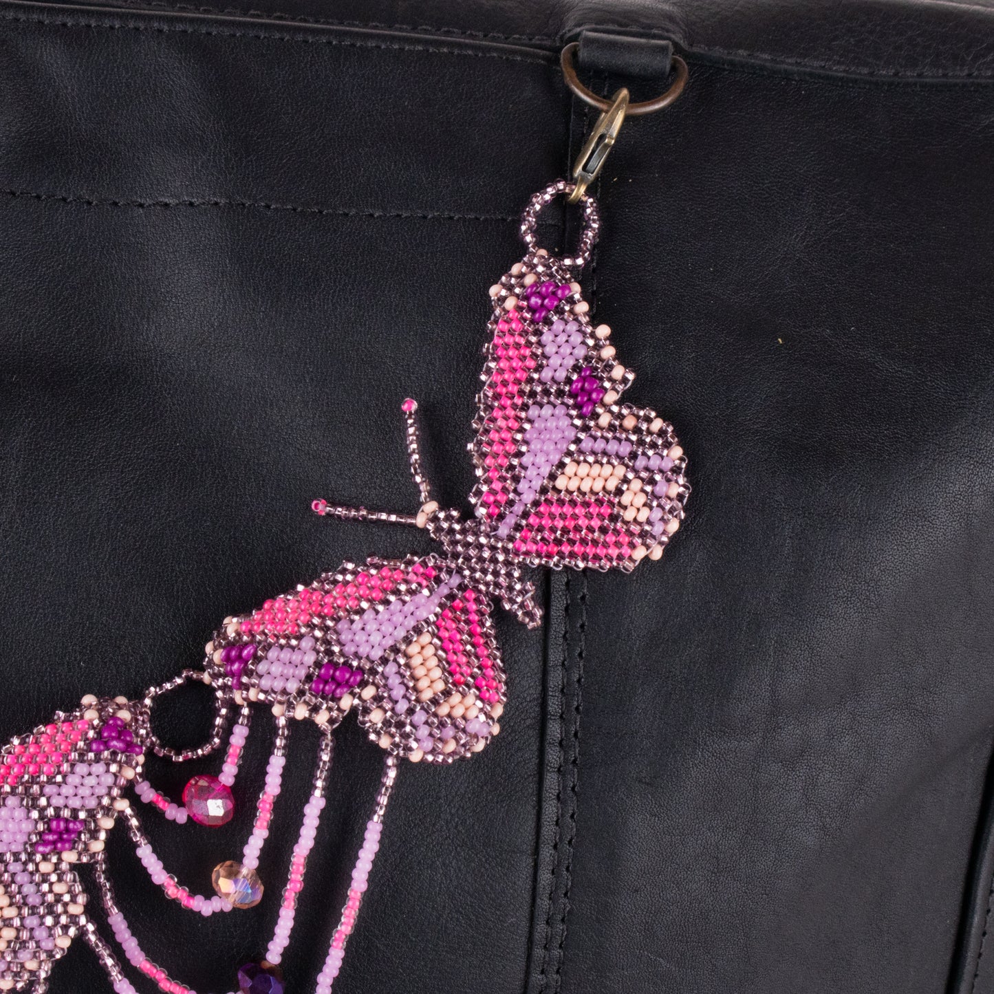 BEADED BUTTERFLY BAG NECKLACE - NO. 19787