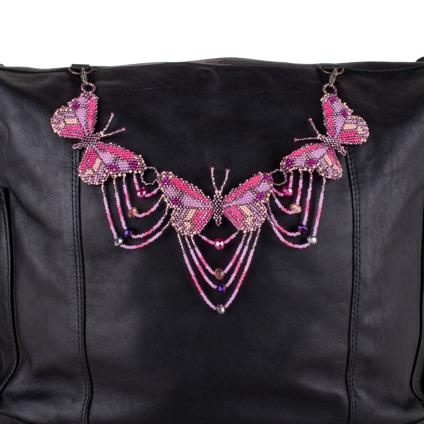 BEADED BUTTERFLY BAG NECKLACE - NO. 19787