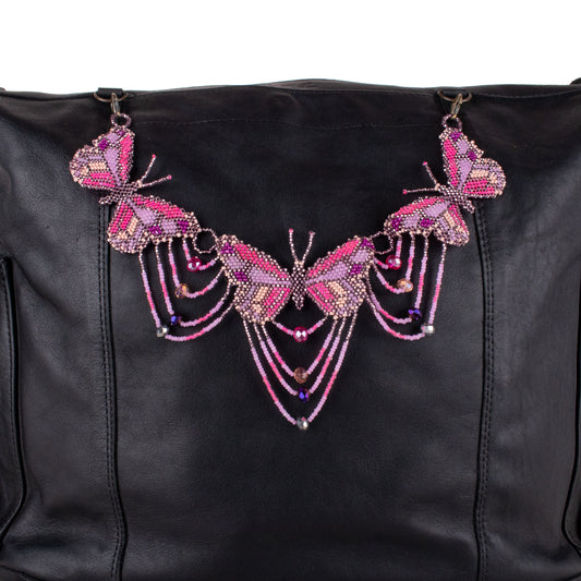 BEADED BUTTERFLY BAG NECKLACE - NO. 19787