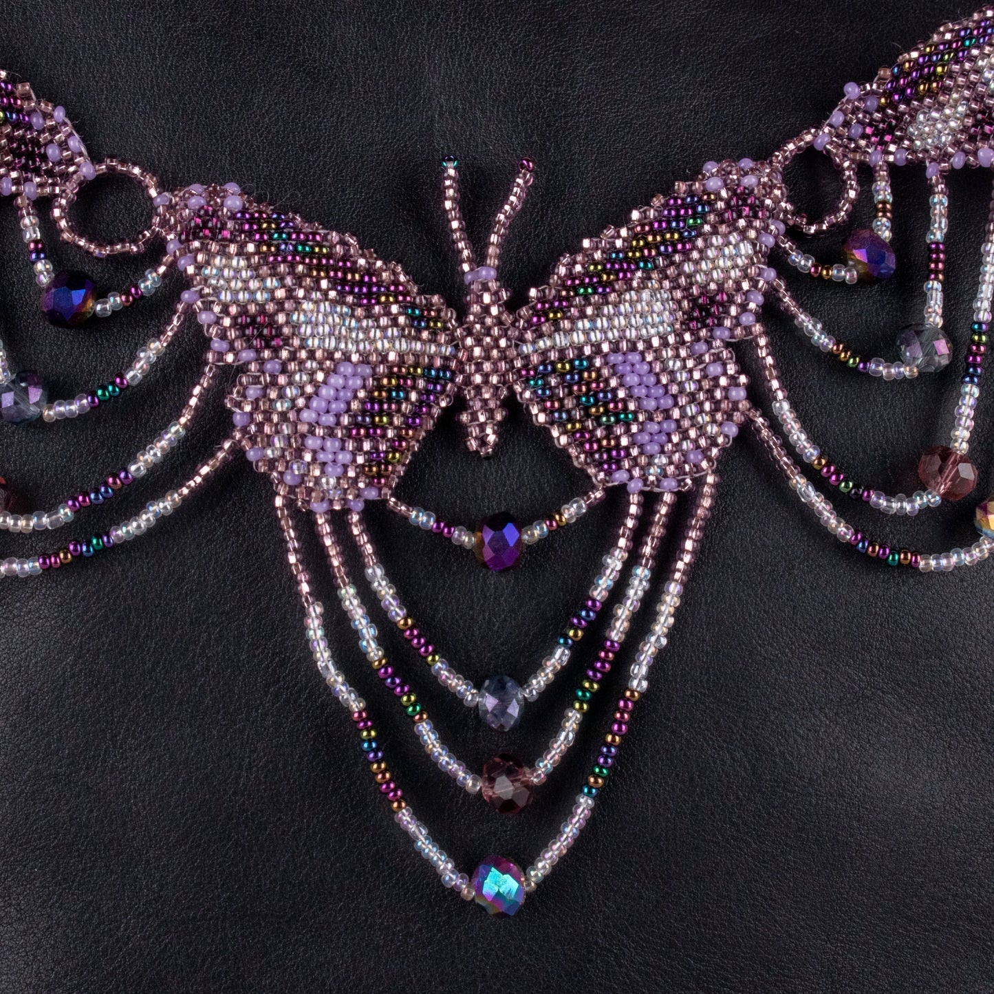 BEADED BUTTERFLY BAG NECKLACE - NO. 19788