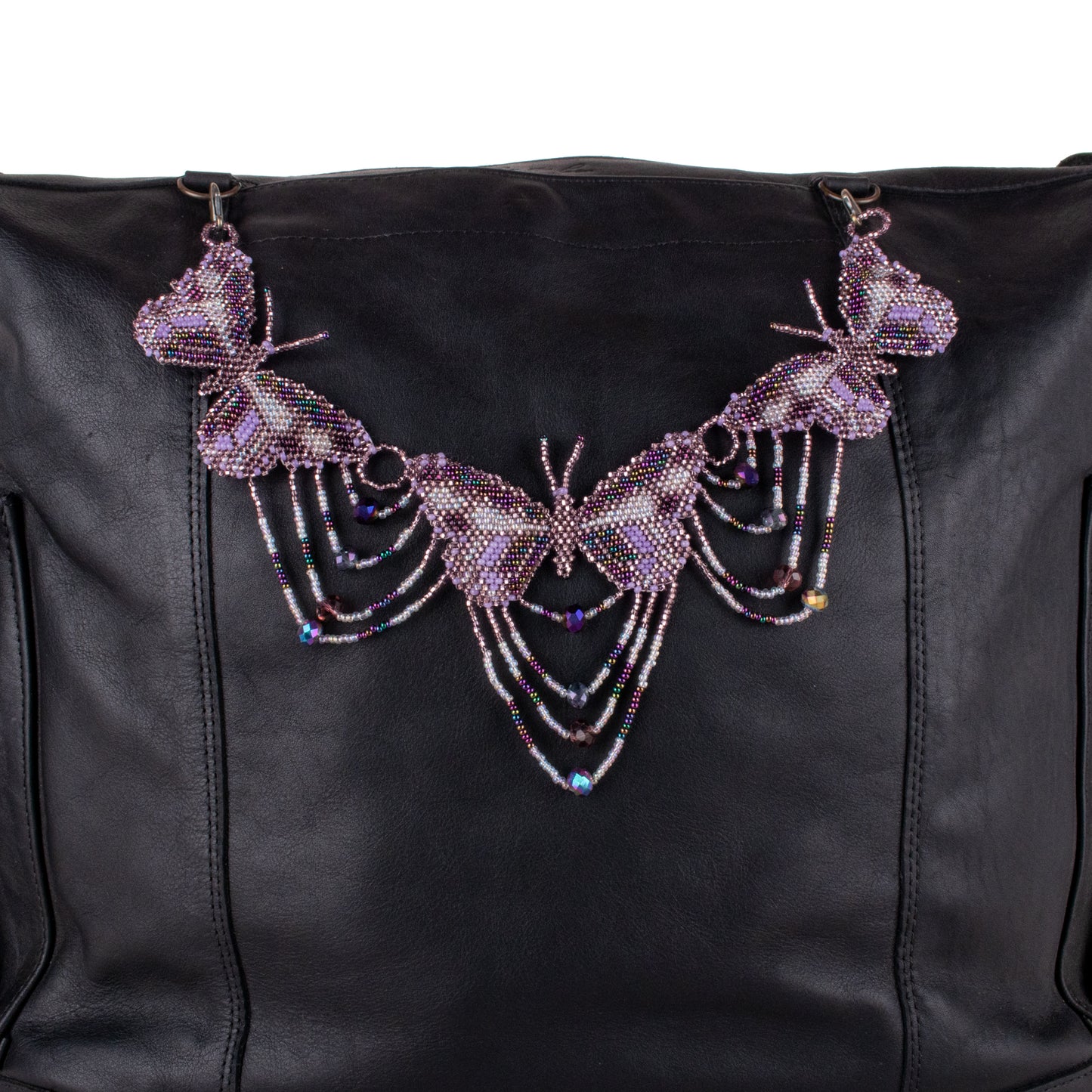 BEADED BUTTERFLY BAG NECKLACE - NO. 19788