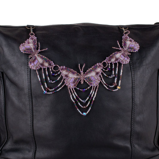 BEADED BUTTERFLY BAG NECKLACE - NO. 19788