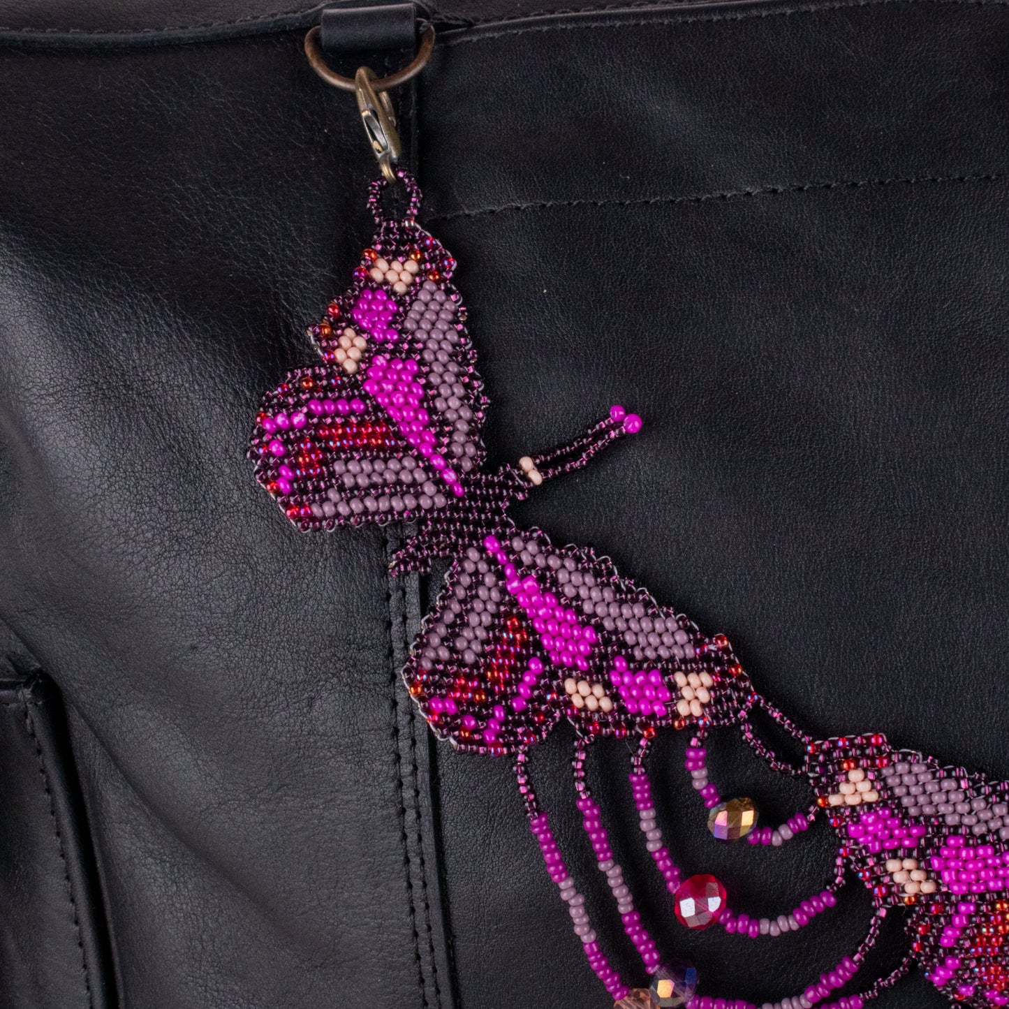 BEADED BUTTERFLY BAG NECKLACE - NO. 19789