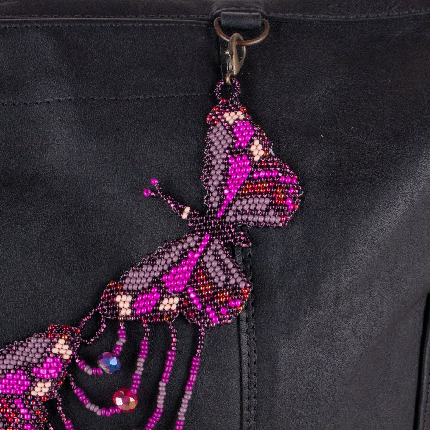 BEADED BUTTERFLY BAG NECKLACE - NO. 19789