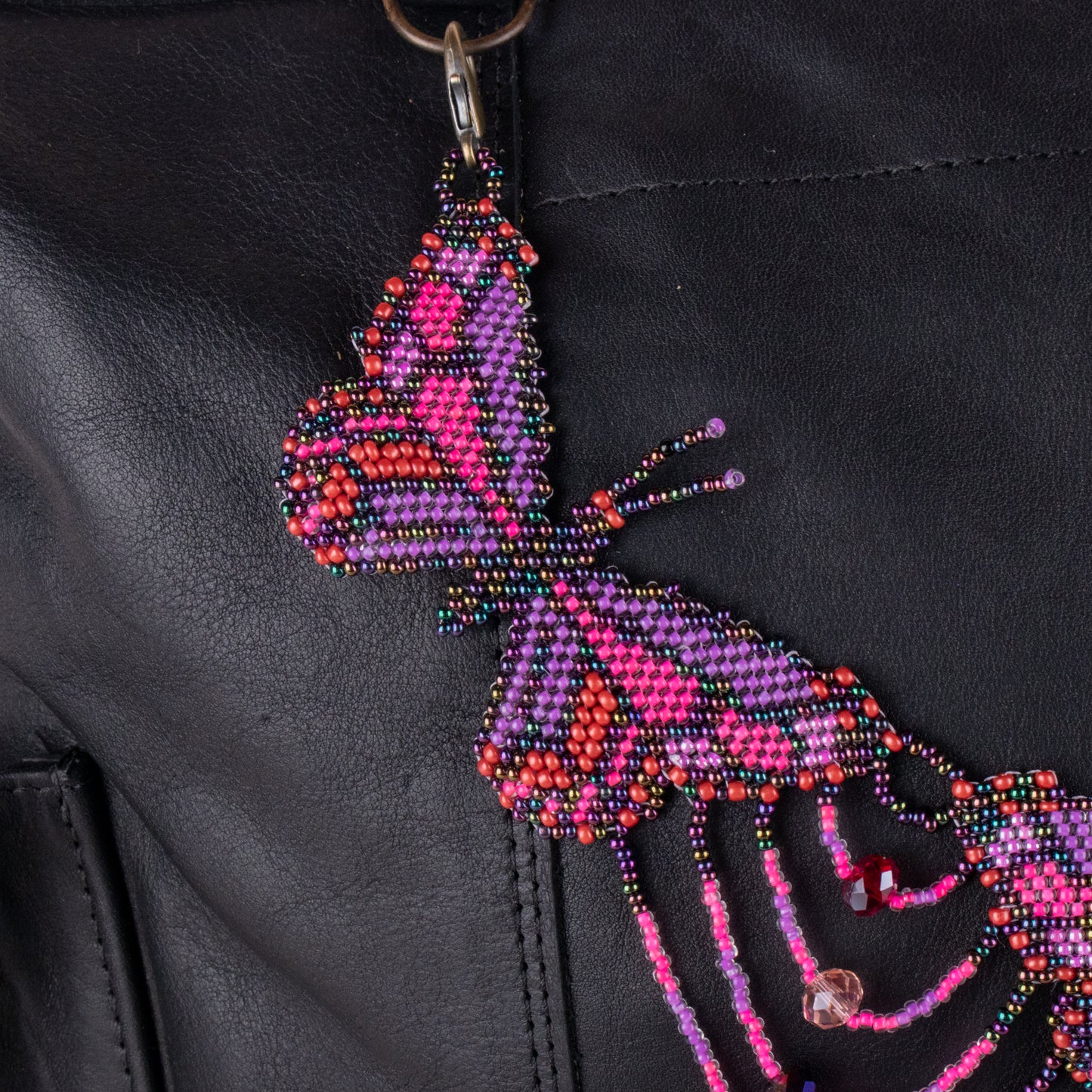 BEADED BUTTERFLY BAG NECKLACE - NO. 19790