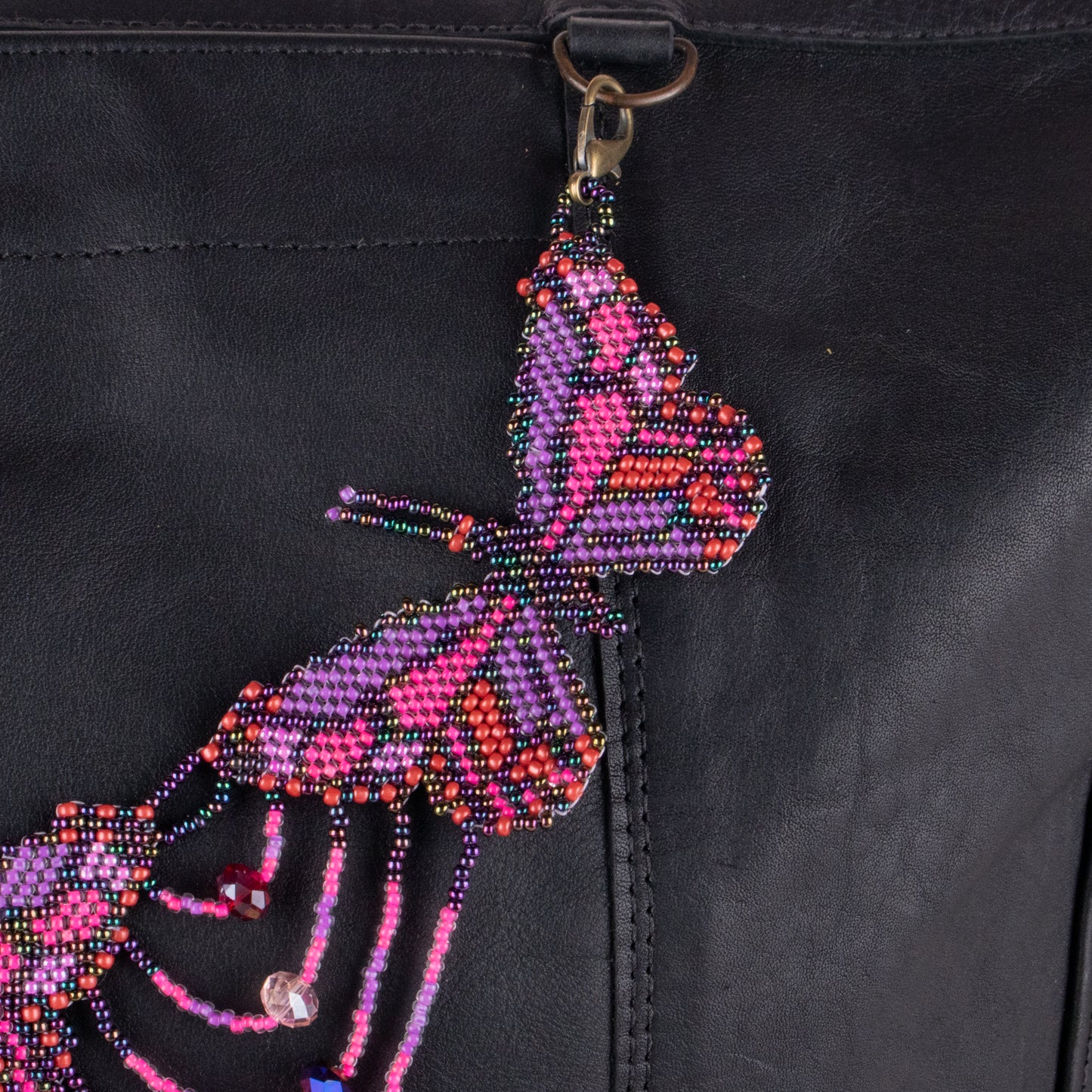 BEADED BUTTERFLY BAG NECKLACE - NO. 19790