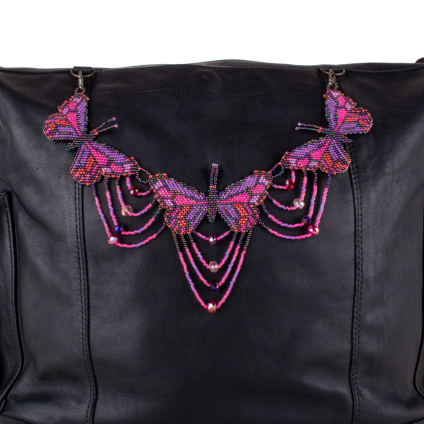 BEADED BUTTERFLY BAG NECKLACE - NO. 19790