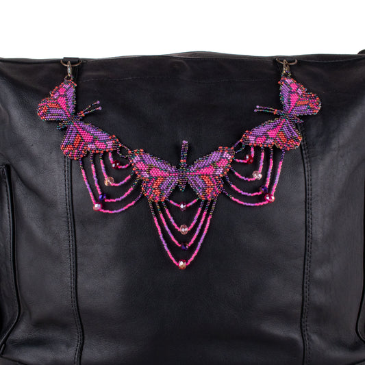 BEADED BUTTERFLY BAG NECKLACE - NO. 19790