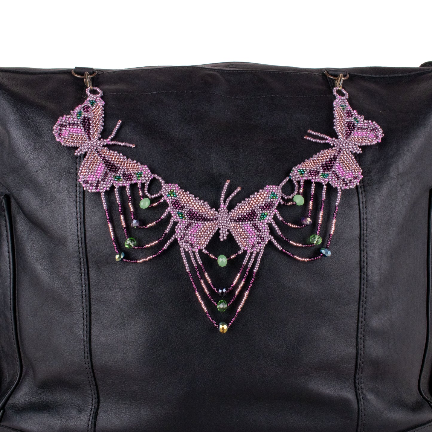 BEADED BUTTERFLY BAG NECKLACE - NO. 19792