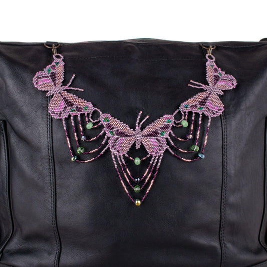 BEADED BUTTERFLY BAG NECKLACE - NO. 19792