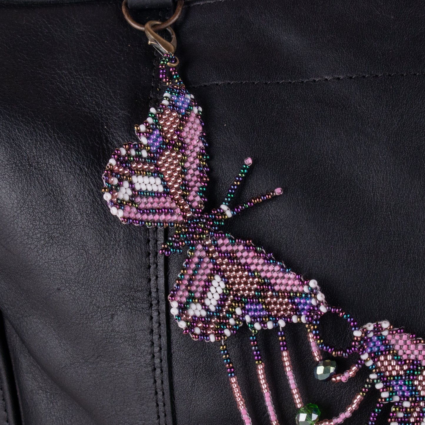 BEADED BUTTERFLY BAG NECKLACE - NO. 19793