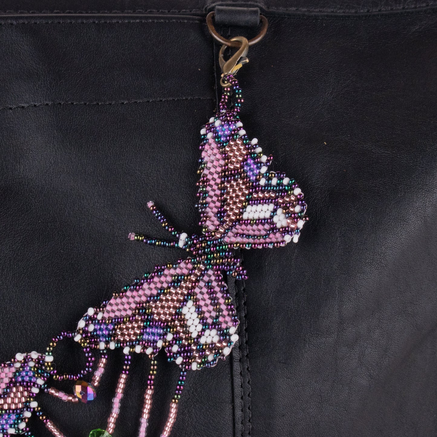 BEADED BUTTERFLY BAG NECKLACE - NO. 19793