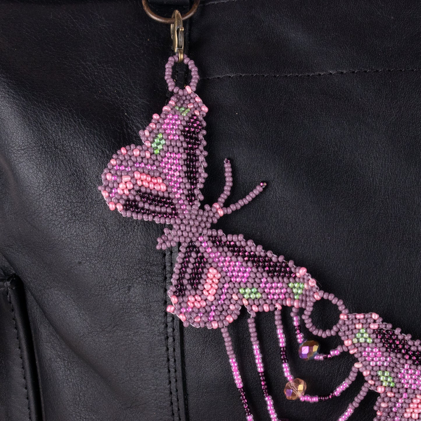 BEADED BUTTERFLY BAG NECKLACE - NO. 19794