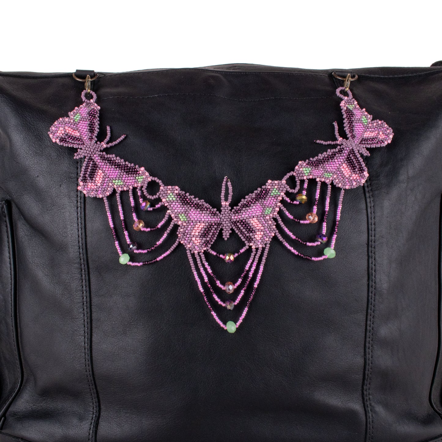 BEADED BUTTERFLY BAG NECKLACE - NO. 19794
