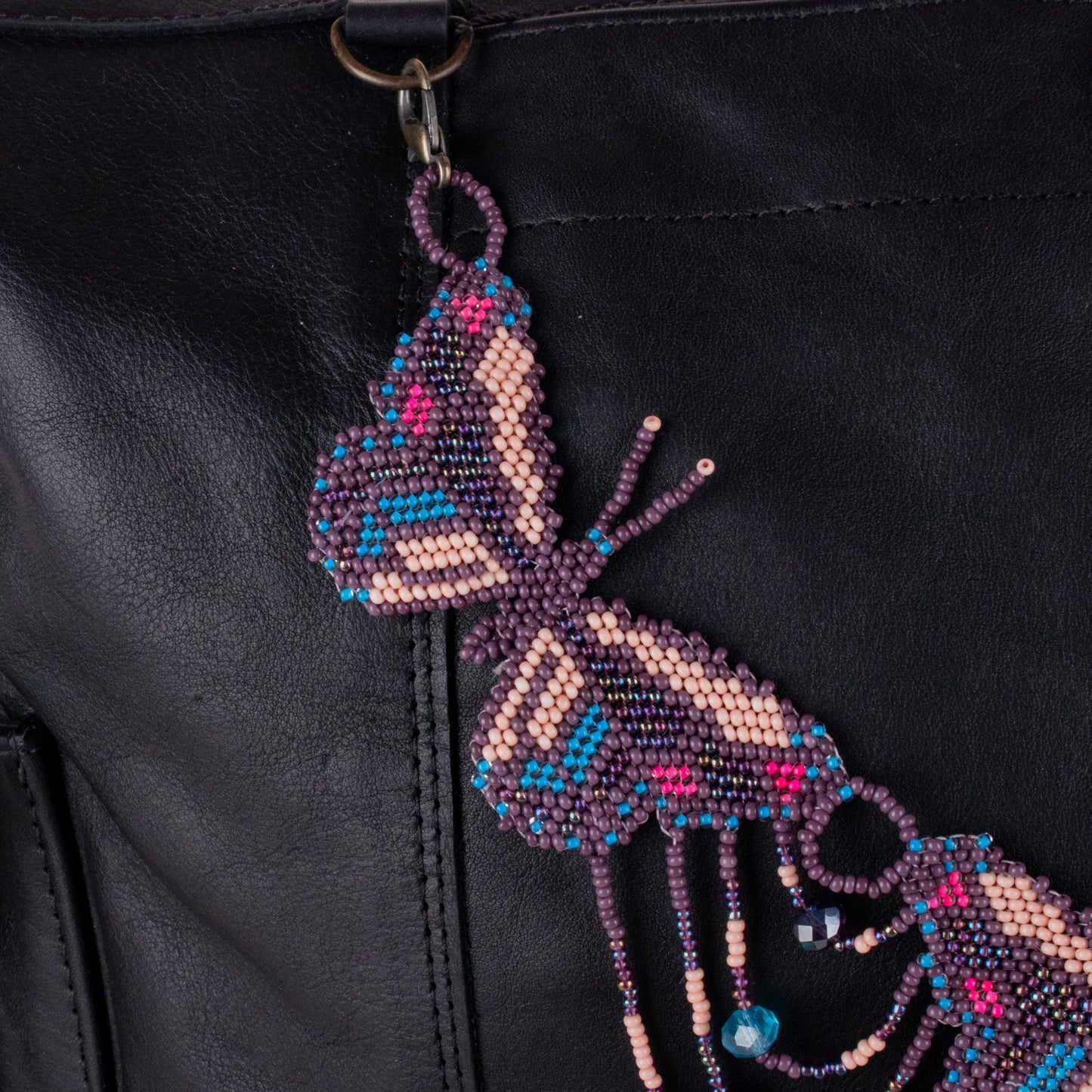 BEADED BUTTERFLY BAG NECKLACE - NO. 19795
