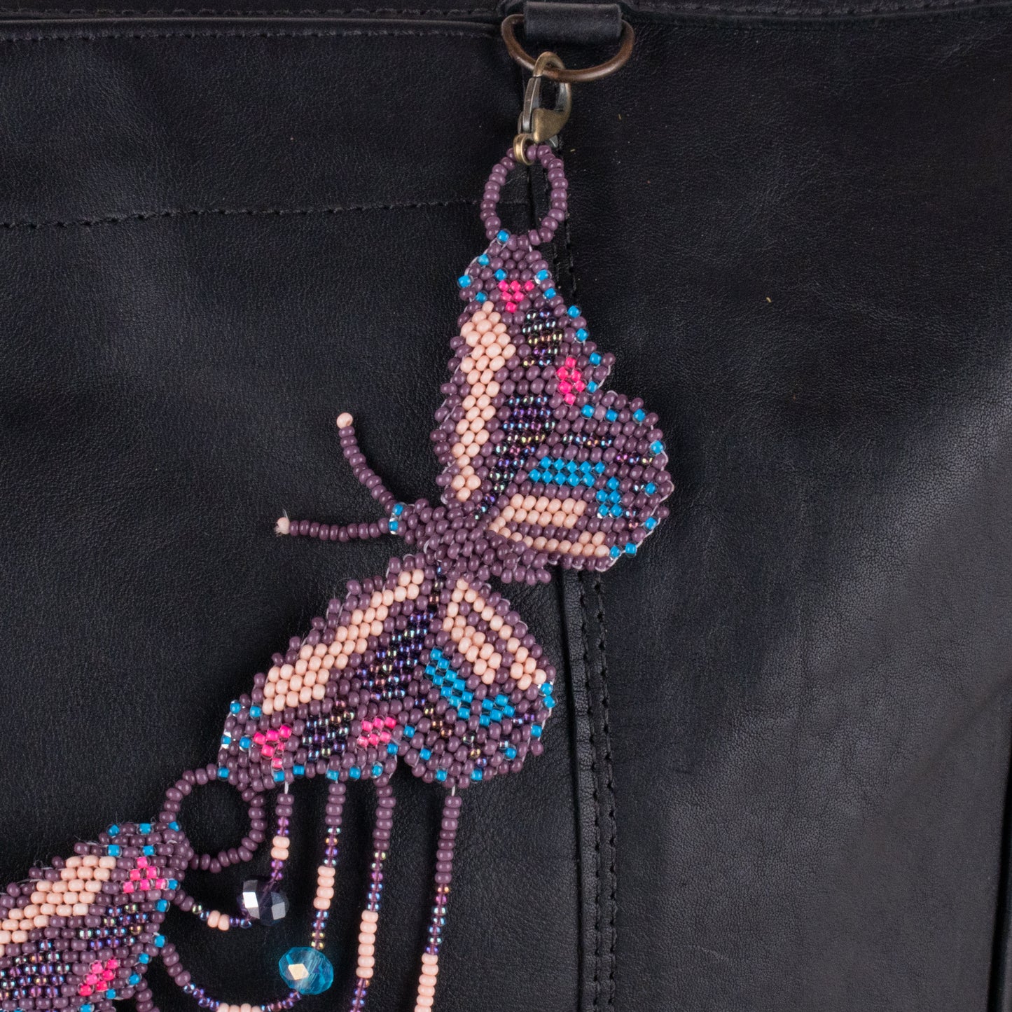 BEADED BUTTERFLY BAG NECKLACE - NO. 19795