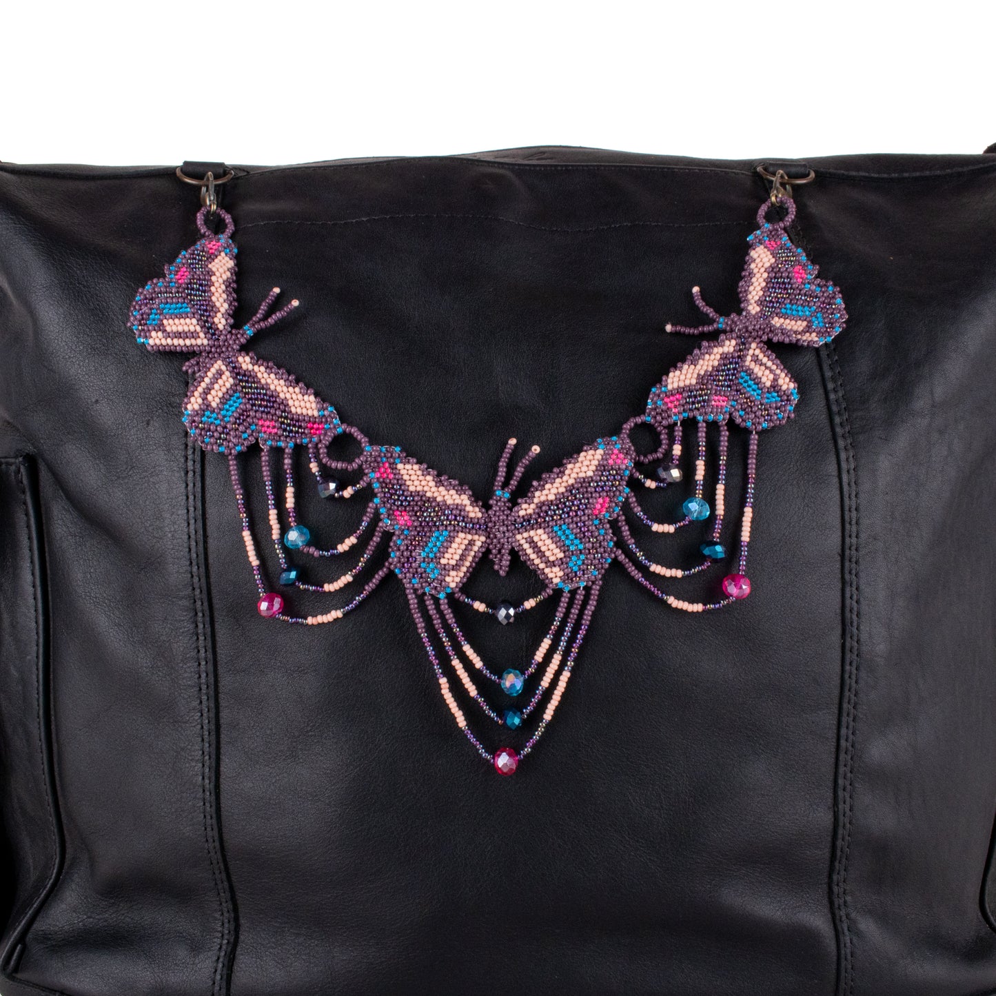 BEADED BUTTERFLY BAG NECKLACE - NO. 19795