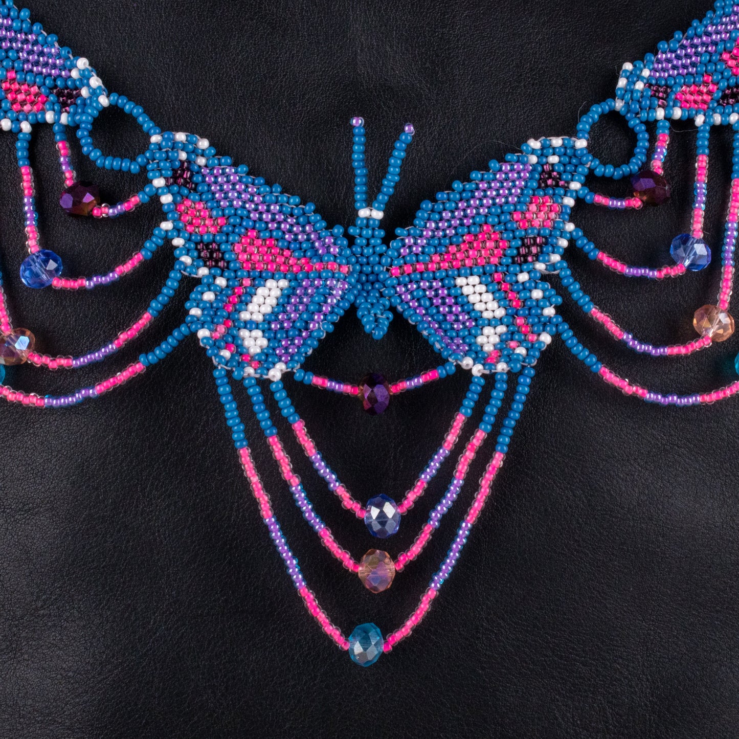 BEADED BUTTERFLY BAG NECKLACE - NO. 19796