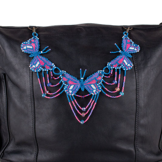 BEADED BUTTERFLY BAG NECKLACE - NO. 19796