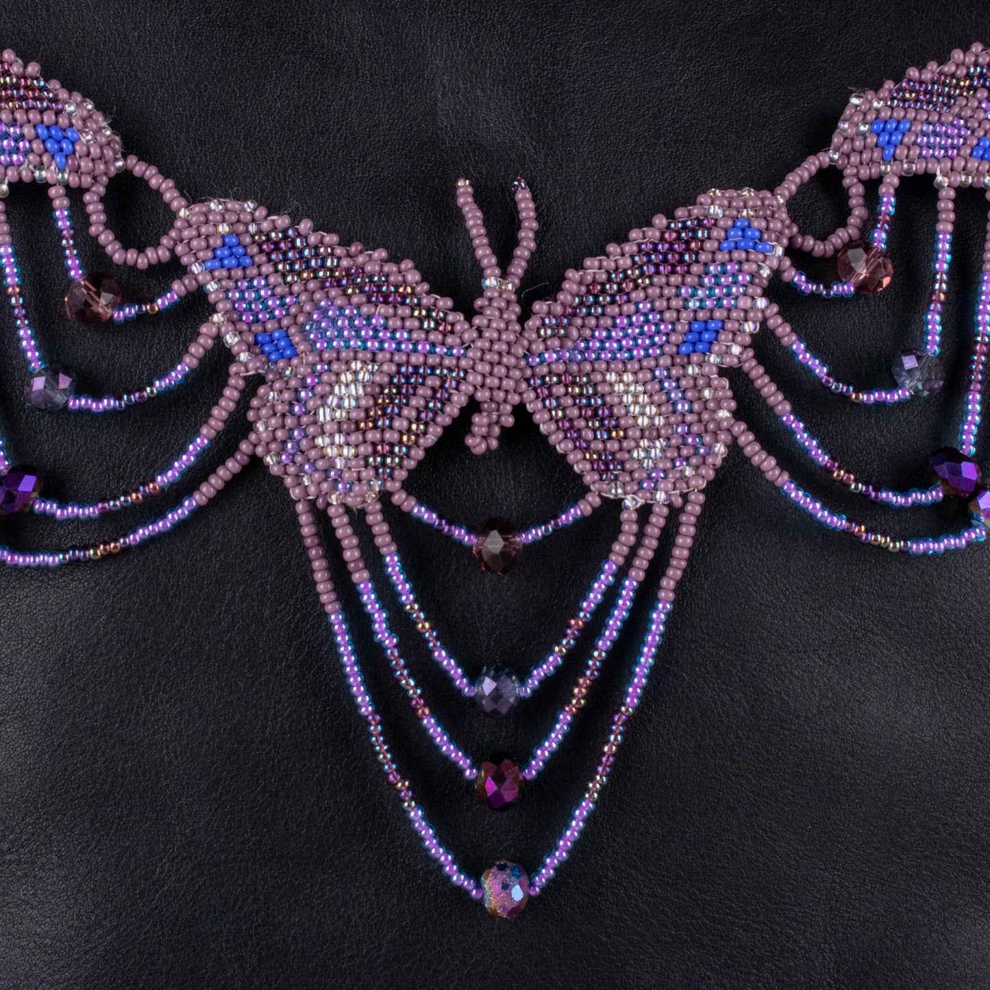 BEADED BUTTERFLY BAG NECKLACE - NO. 19798
