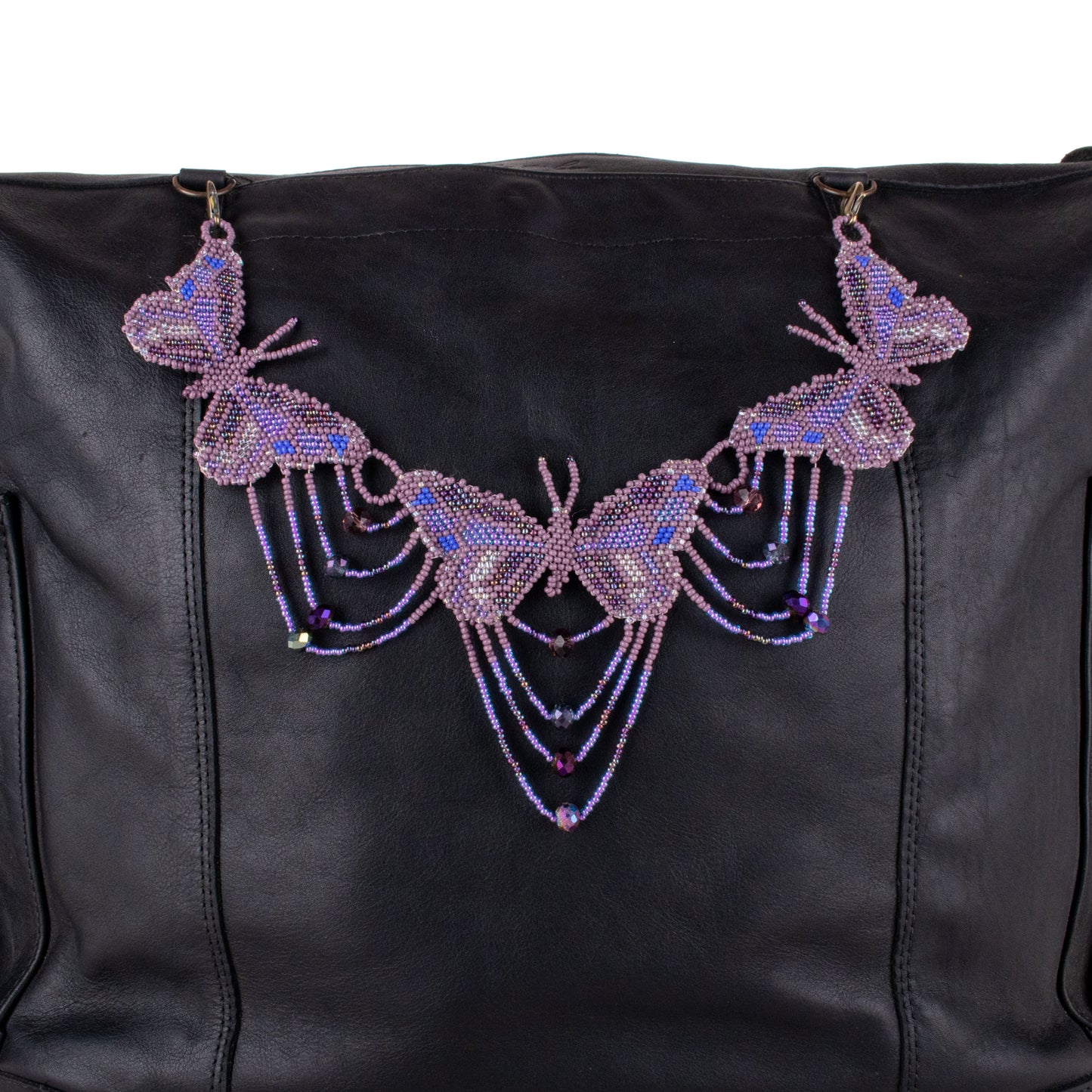 BEADED BUTTERFLY BAG NECKLACE - NO. 19798