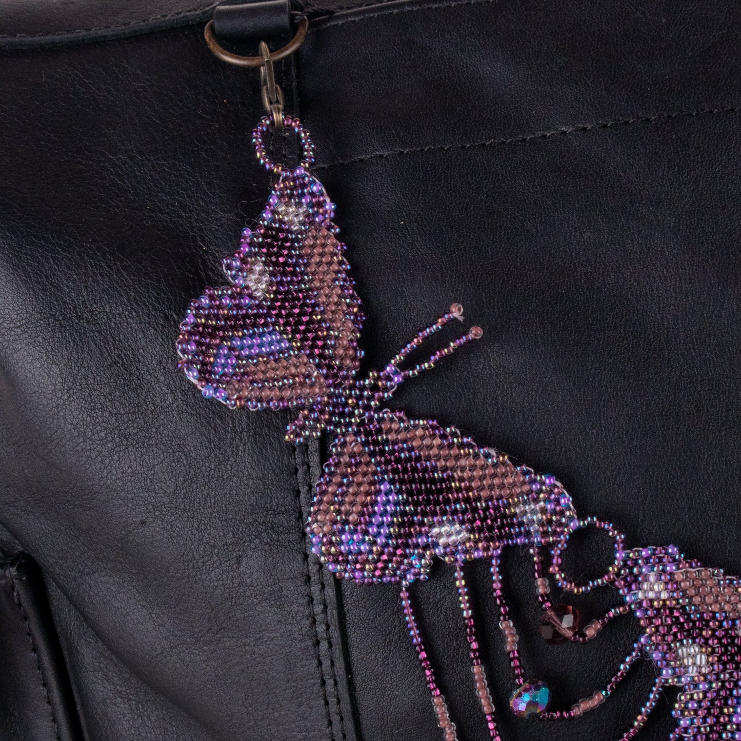 BEADED BUTTERFLY BAG NECKLACE - NO. 19799