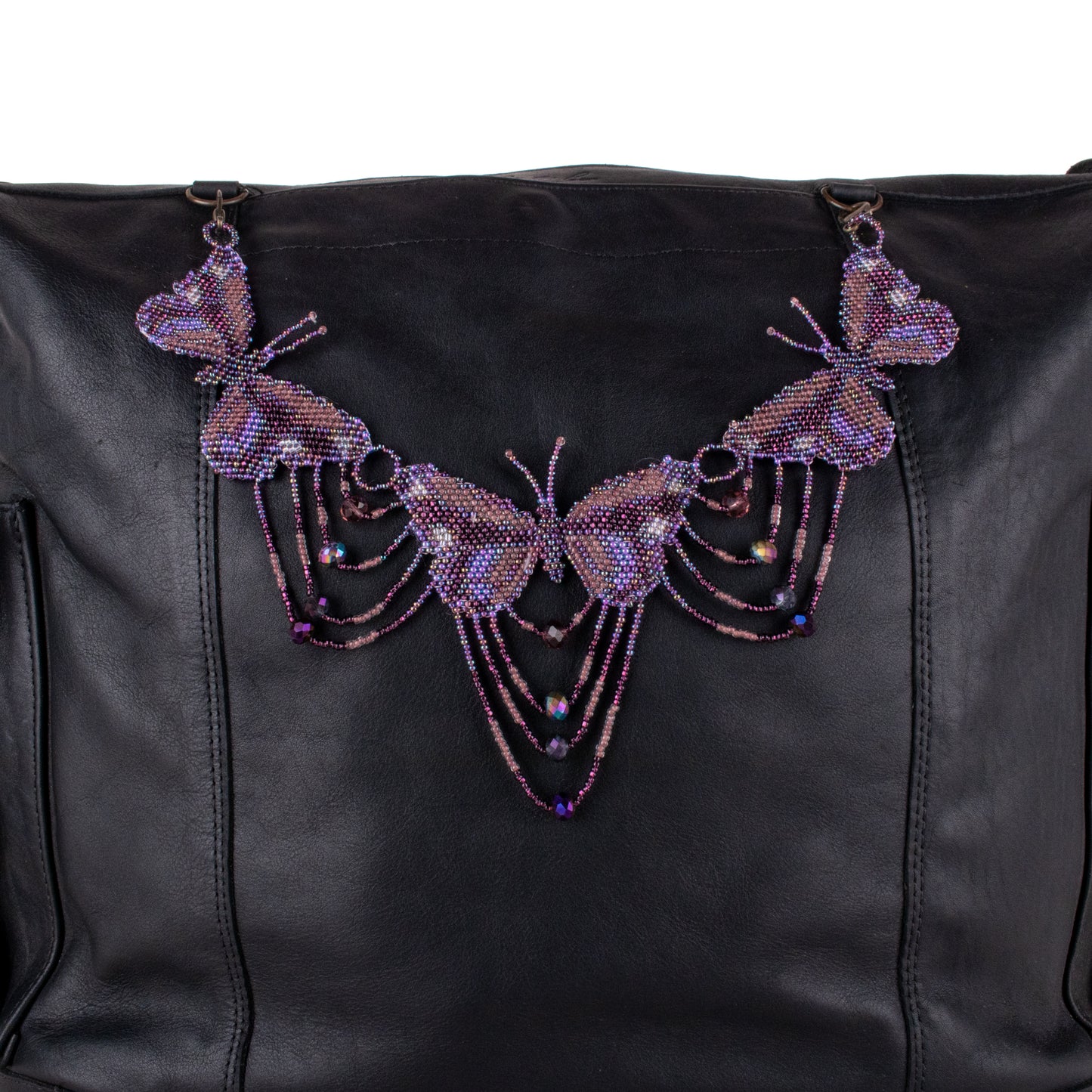 BEADED BUTTERFLY BAG NECKLACE - NO. 19799